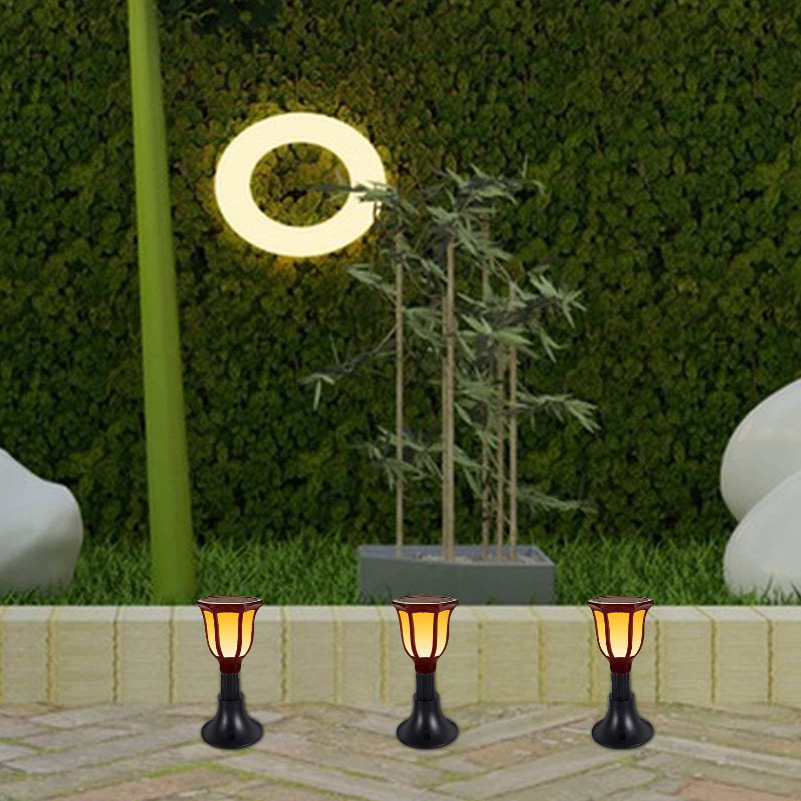 Solar Path Light - 10Pcs Garden Lamp Base ABS Material