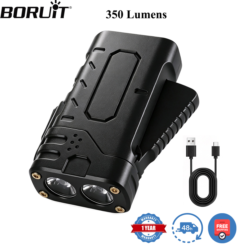 Outdoor Lighting Nearby - BORUIiT Hand Crank EDC LED Flashlight