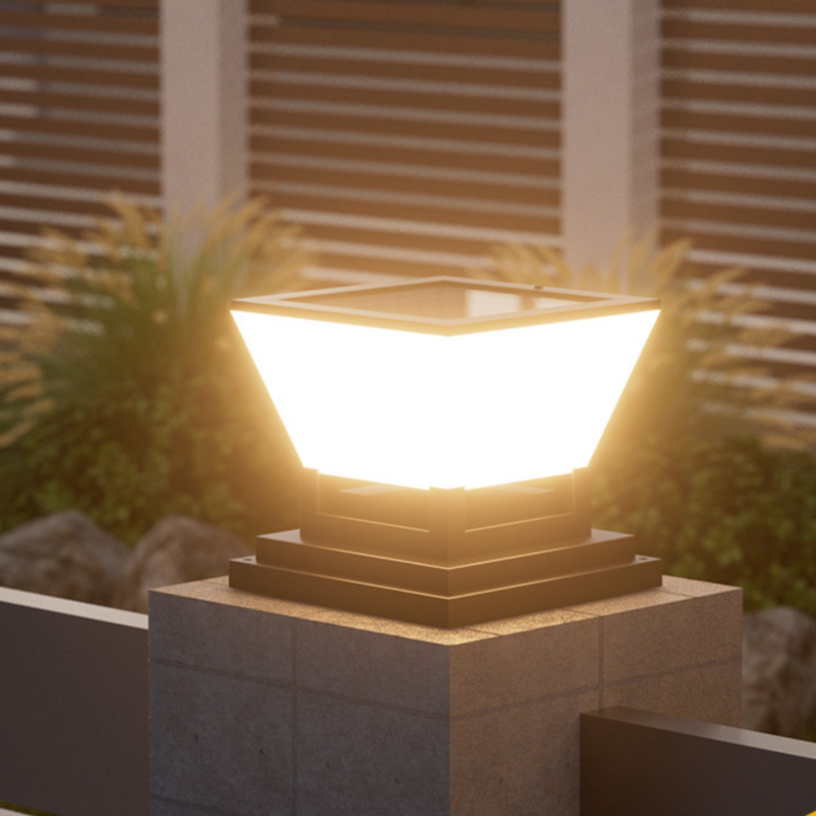 Outdoor Lighting For Fence - Solar Post Light Water Resistant Solar