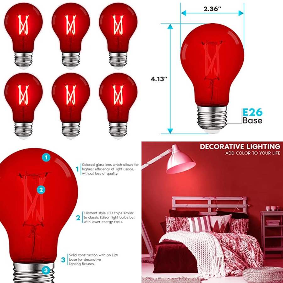 A19 Edison LED Light Bulbs, 4. - đánh giá và giá Outdoor Lighting Decoration