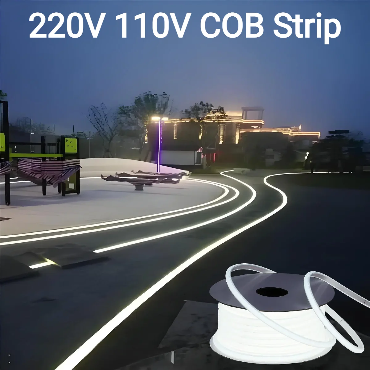 220V 110V Pure Silicone Gel CO - đánh giá và giá Outdoor Lighting Led Strip