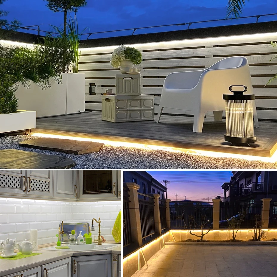 220V 110V Pure Silicone Gel CO - đánh giá và giá Outdoor Lighting Led Strip