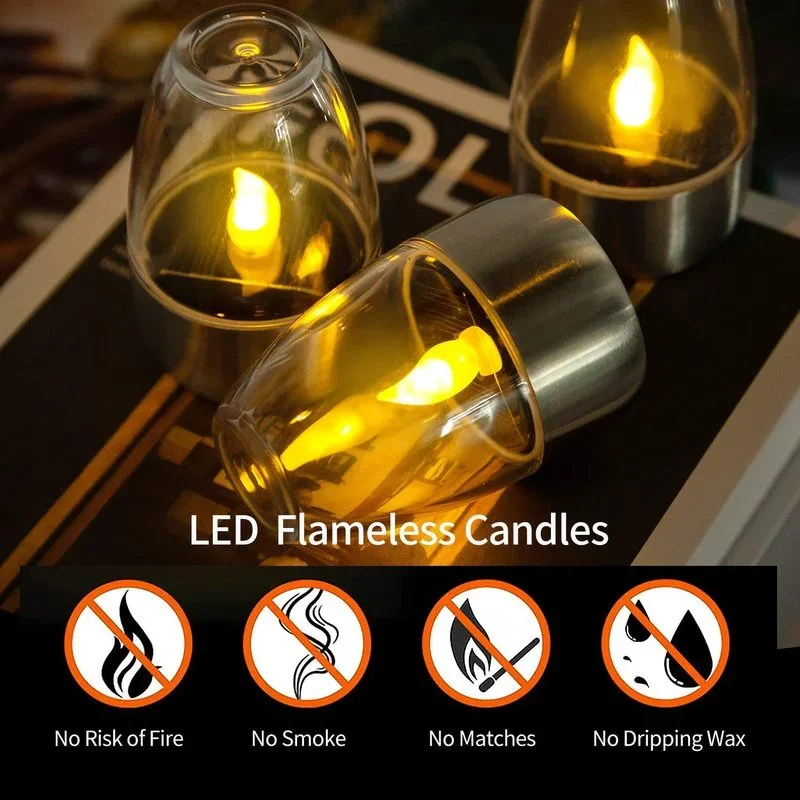 Solar Powered Flameless Candle - đánh giá và giá Outdoor Lighting Battery Operated