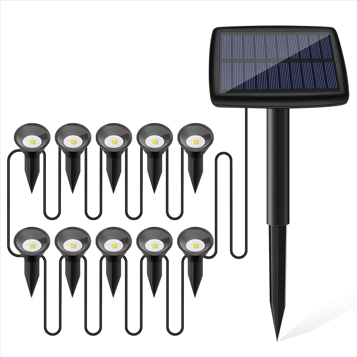 Y17A 10 in 1 Solar Lights Outd - đánh giá và giá Solar Path Light