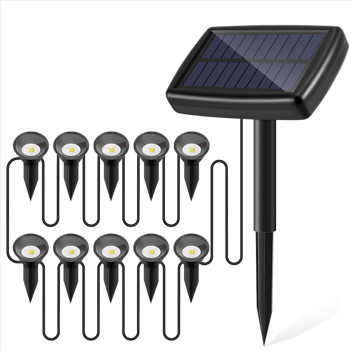 Y17A 10 in 1 Solar Lights Outd - đánh giá và giá Solar Path Light