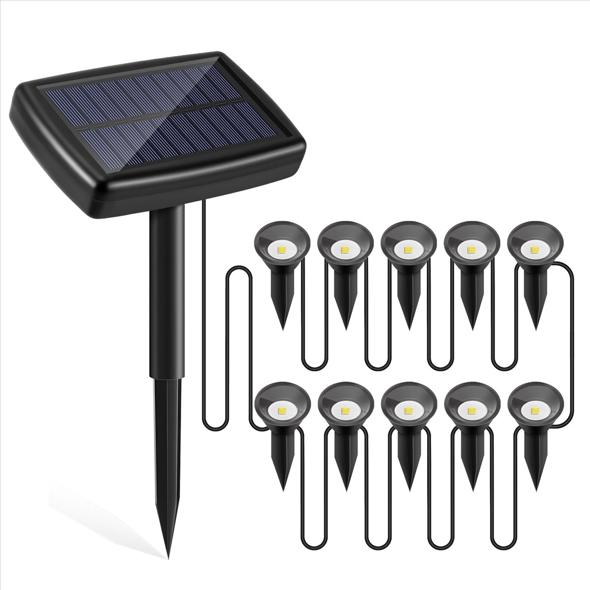 Y17A 10 in 1 Solar Lights Outd - đánh giá và giá Solar Path Light