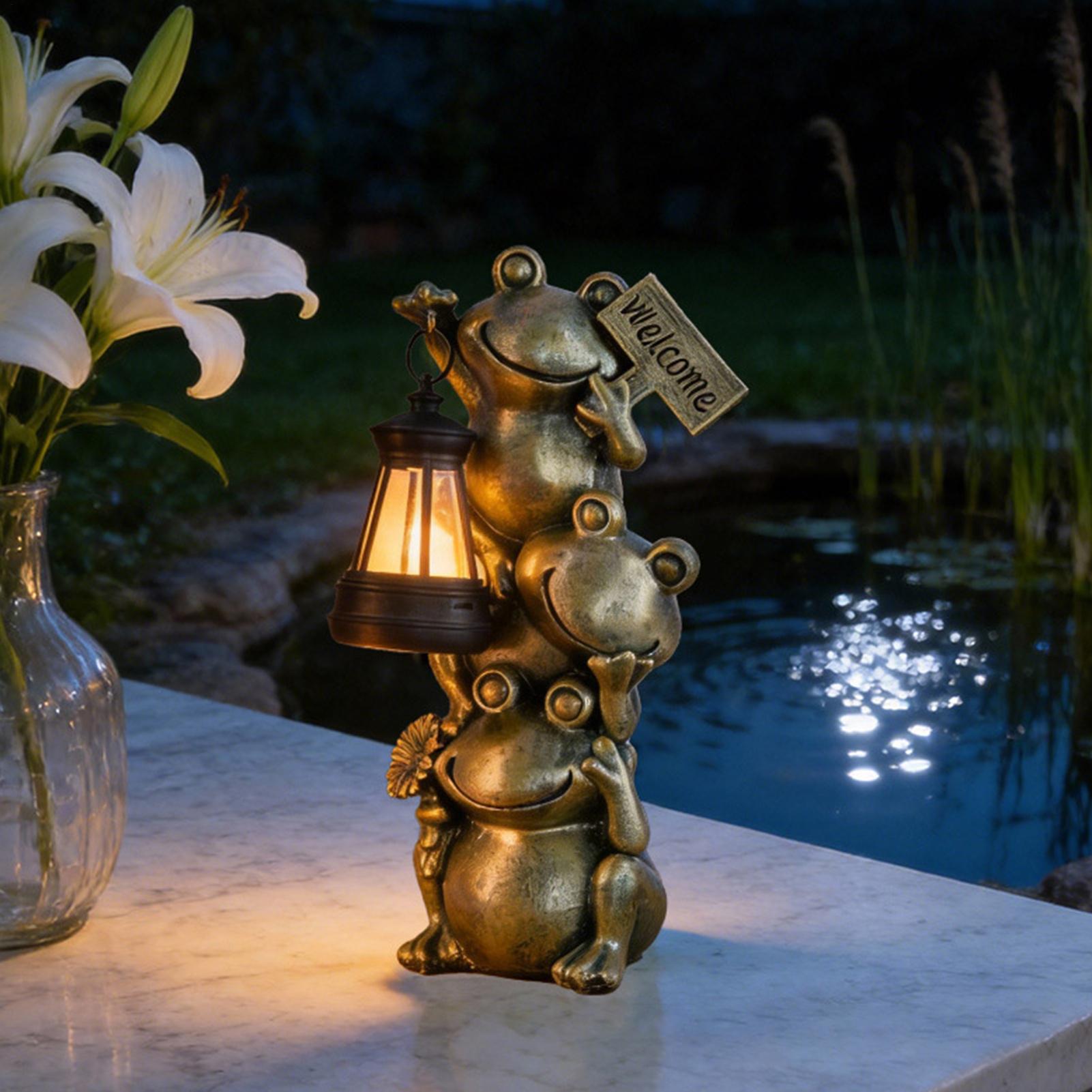 Solar Garden Light Frog Statue - đánh giá và giá Solar Path Light