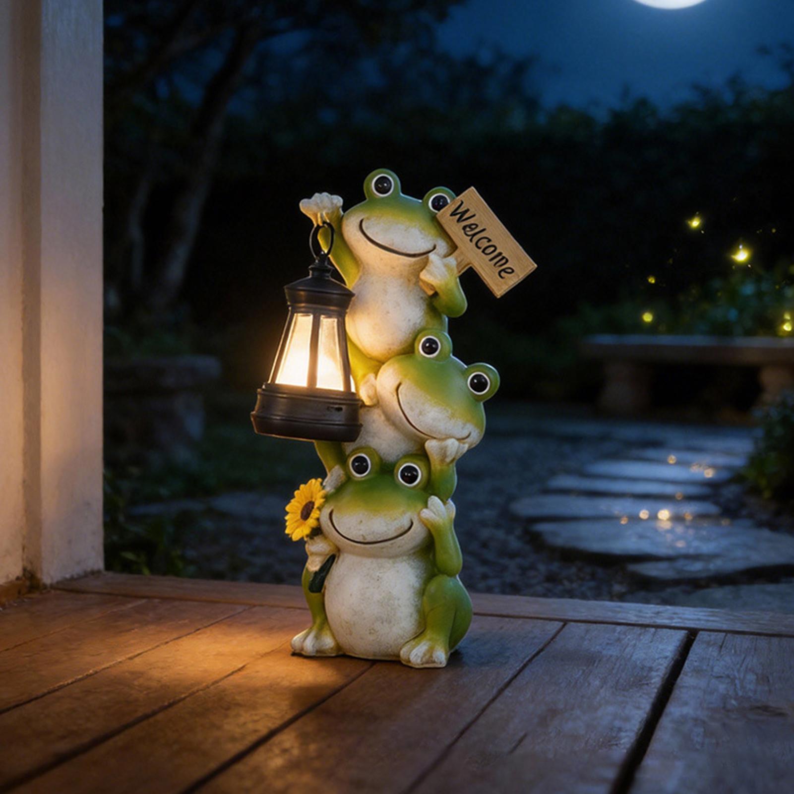 Solar Garden Light Frog Statue - đánh giá và giá Solar Path Light