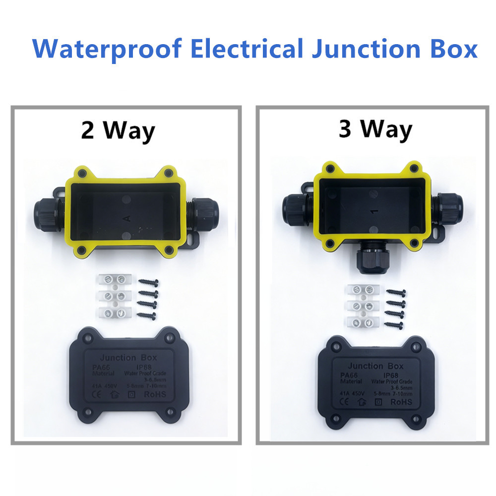 IP68 Waterproof Junction Box 2 - đánh giá và giá Outdoor Lighting Wire Connectors