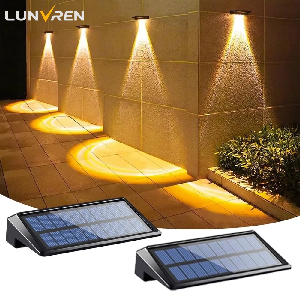 2 Pack Solar Wall Lights 4 LED - đánh giá và giá Post Cap Light