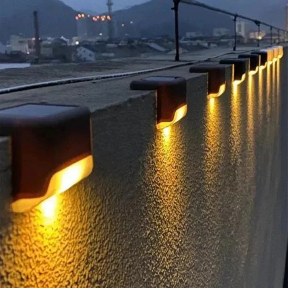 Warm White LED Solar Step Lamp - đánh giá và giá Outdoor Lighting For Fence