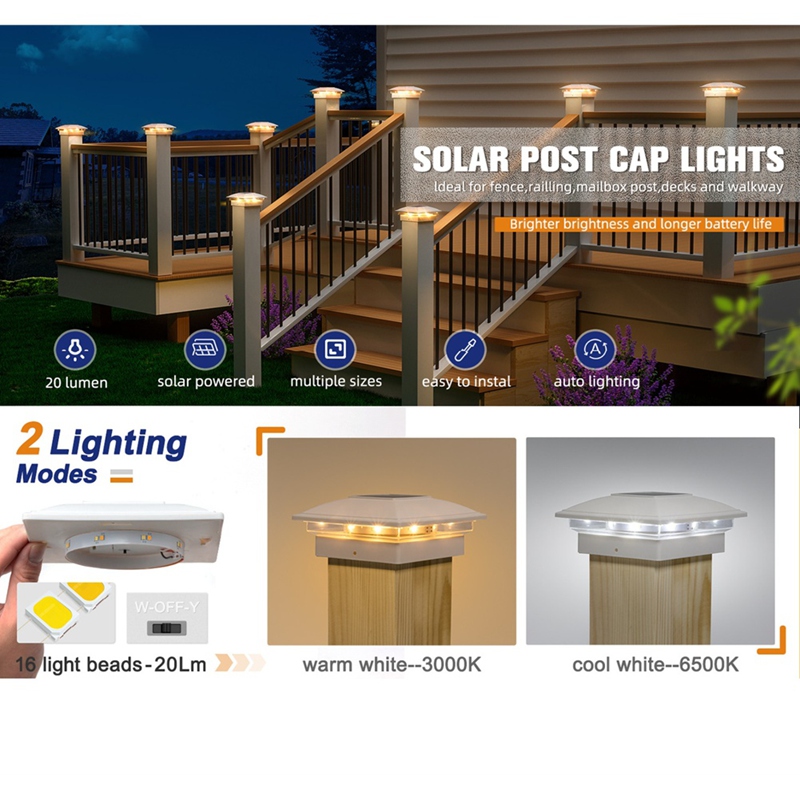 4 Pack Solar Post Cap Lights O - đánh giá và giá Outdoor Lighting For Fence