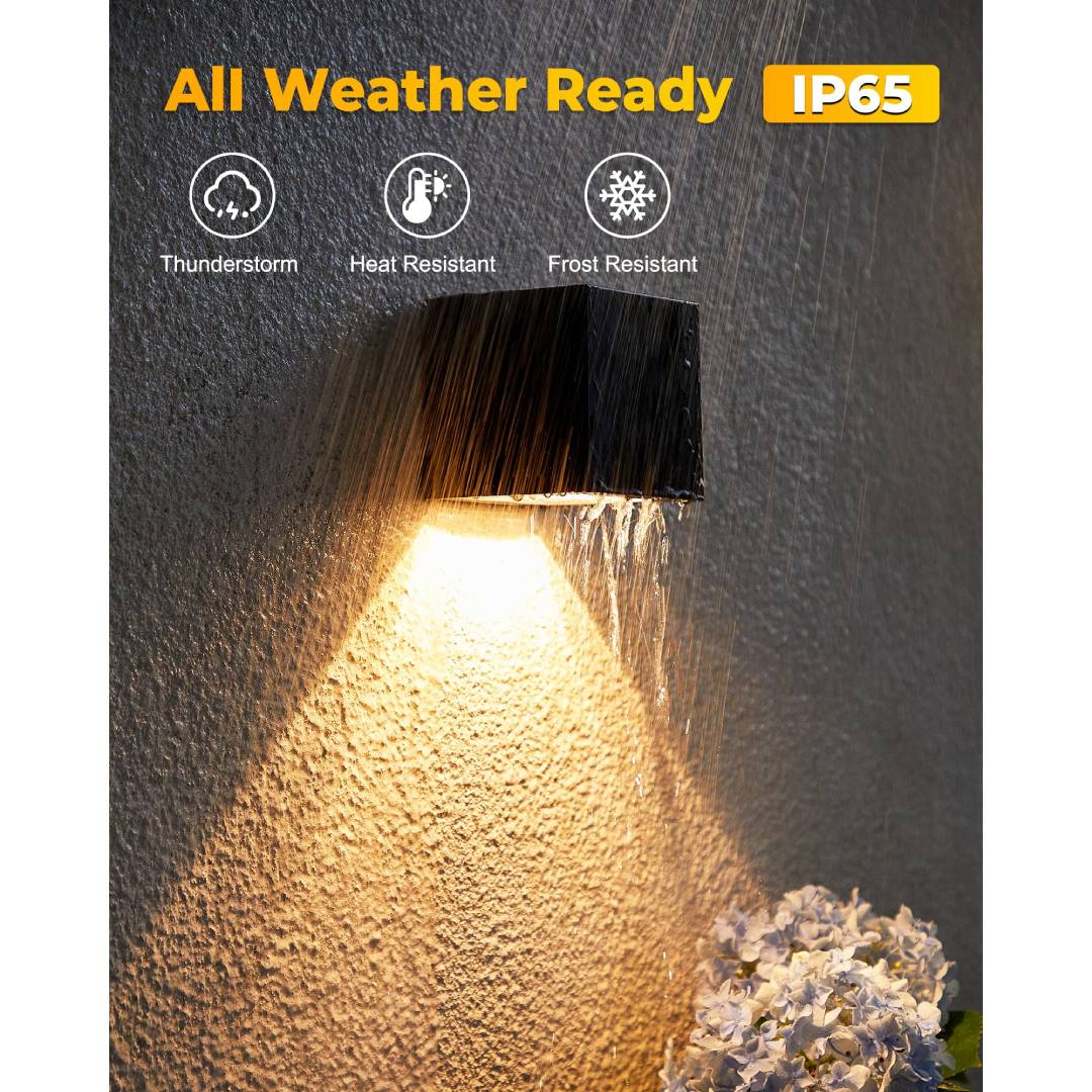 Outdoor Solar Wall Light Squar - đánh giá và giá Outdoor Lighting For Fence