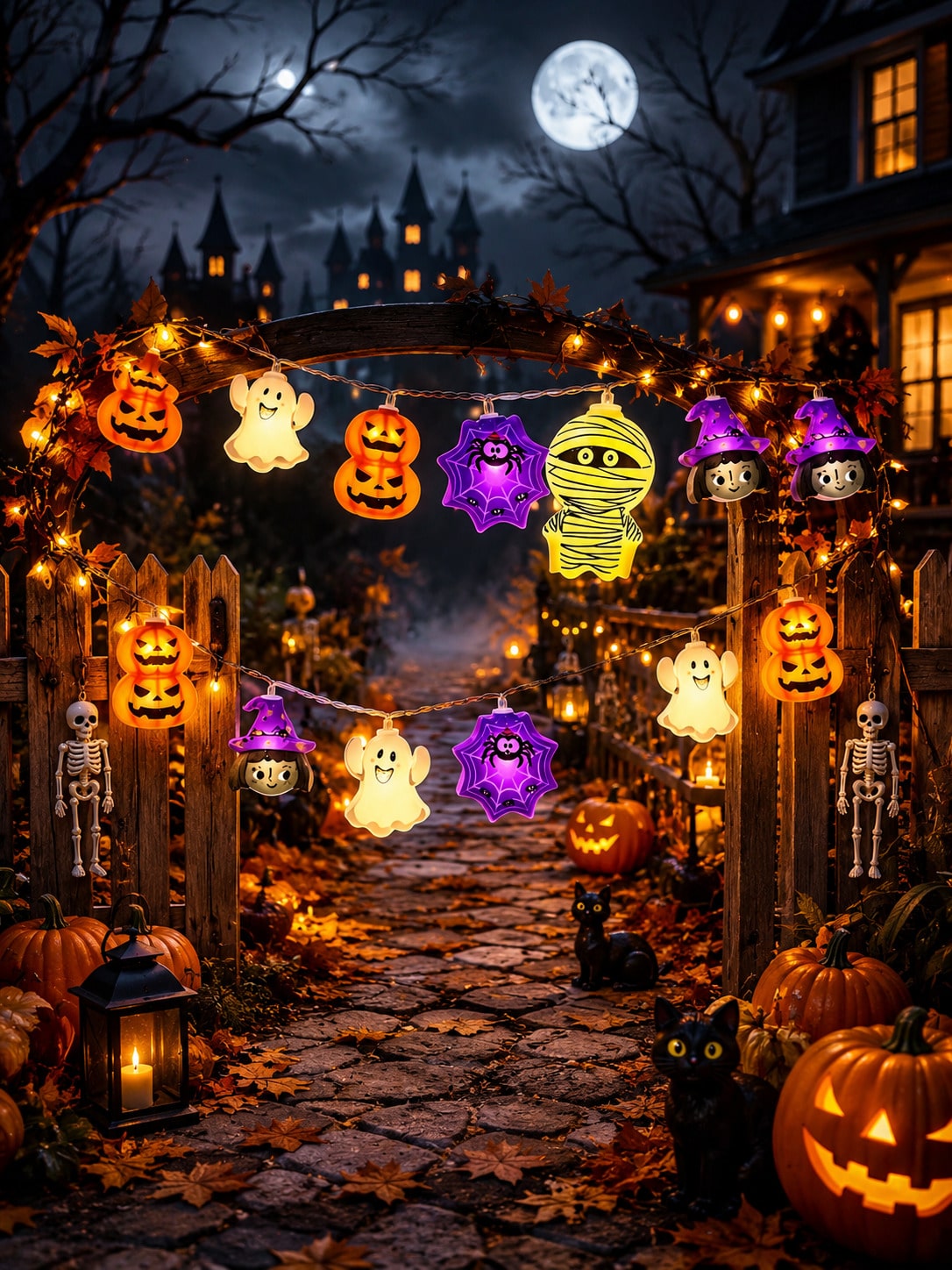 1pc Halloween Decorative Strin - đánh giá và giá Outdoor Lighting Battery Operated