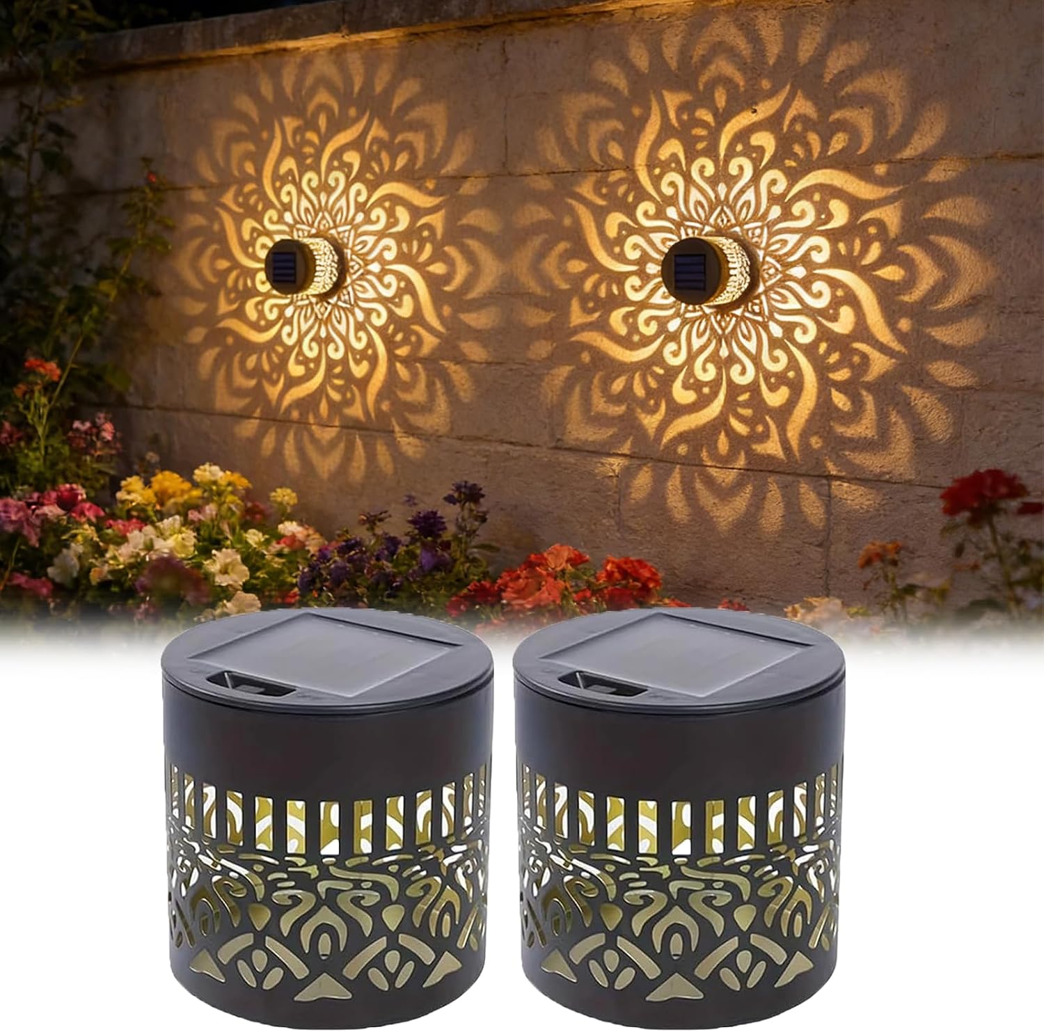 2-Pack Solar Garden Lights IP6 - đánh giá và giá Outdoor Lighting For Fence