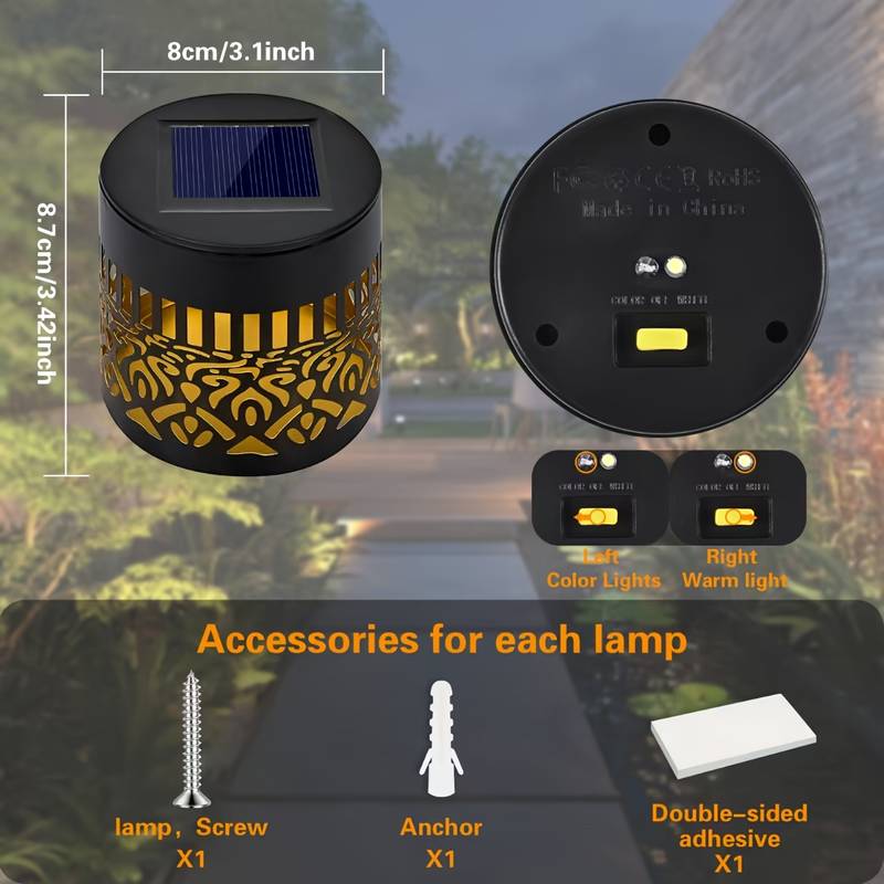 2-Pack Solar Garden Lights IP6 - đánh giá và giá Outdoor Lighting For Fence