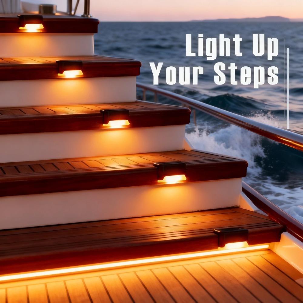 Warm/White LED Solar Step Lamp - đánh giá và giá Outdoor Lighting For Fence