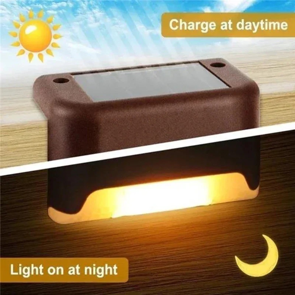 Warm/White LED Solar Step Lamp - đánh giá và giá Outdoor Lighting For Fence